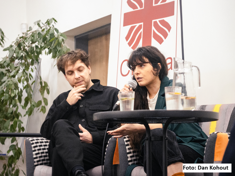 Debatující k filmu Ta druhá režisérka Marie - Magdalena Kochová a dramaturg Josef Kokta - foto: Dan Kohout