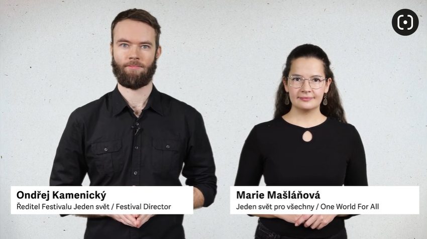 Ondřej Kamenický a Marie Mašláňová hovoří o festivalu Jeden svět